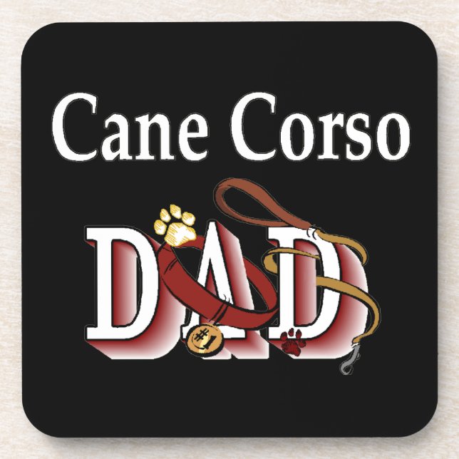 Cane Corso Vater Untersetzer (Vorderseite)