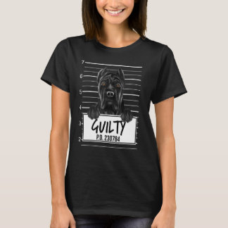 Cane Corso Verbrecherfoto Schuldiger Hund T-Shirt