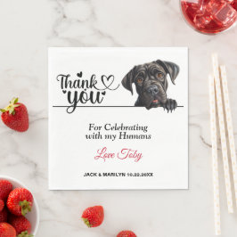 Cane Corso Wedding Vielen Dank Serviette