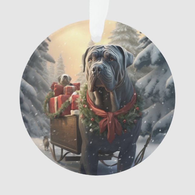 Cane Corso Weihnachten, Hundeschenk, Hundeliebhabe Ornament (Vorderseite)
