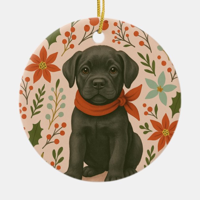 Cane Corso Weihnachten Keramik Ornament (Vorne)