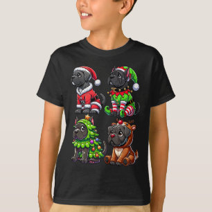 Cane Corso Weihnachtsbaum Santa Elf Kostümhund T-Shirt