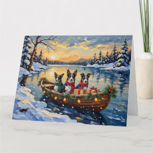 Cane Corso Weihnachtsboot Urlaub Karte