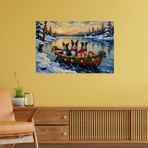 Cane Corso Weihnachtsboot Urlaub Poster