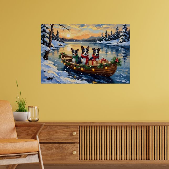 Cane Corso Weihnachtsboot Urlaub Poster (Wohnzimmer 2)