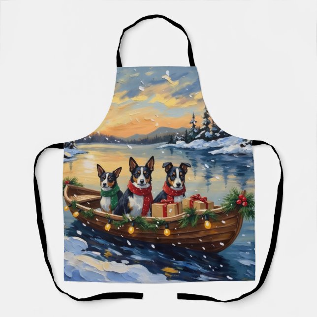 Cane Corso Weihnachtsboot Urlaub Schürze (Vorderseite)
