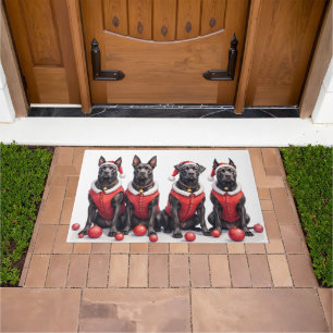 Cane Corso Weihnachtskleid Santa Hut Fußmatte