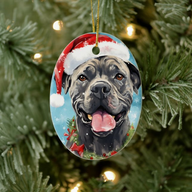 Cane Corso Weihnachtsmalerei Keramik Ornament (Baum)