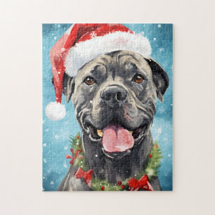 Cane Corso Weihnachtsmalerei Puzzle