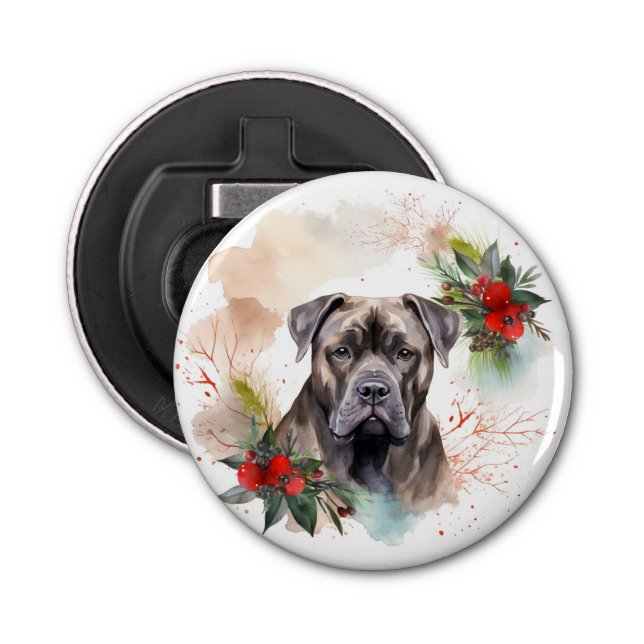 Cane Corso Weihnachtsmann Festliche Jungfrau Flaschenöffner (Vorderseite)
