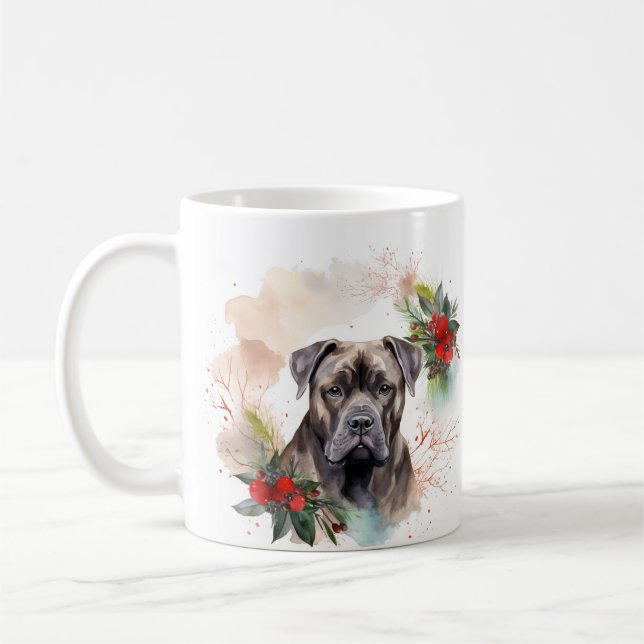 Cane Corso Weihnachtsmann Festliche Jungfrau Kaffeetasse (Links)