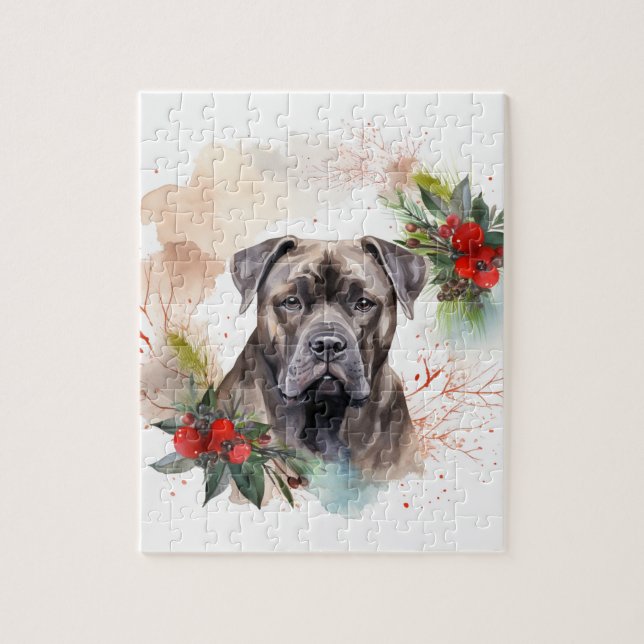 Cane Corso Weihnachtsmann Festliche Jungfrau Puzzle (Vertikal)