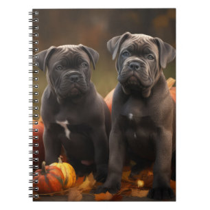 Cane Corso Welpe Autumn Delight Pumpkin Notizblock
