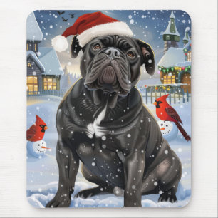 Cane Corso Winter Wonderland Christmas Joy Mousepad