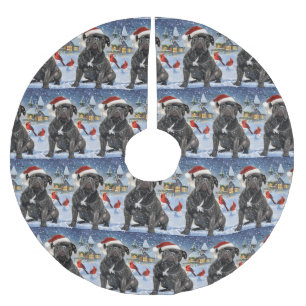 Cane Corso Winter Wonderland Christmas Joy Polyester Weihnachtsbaumdecke
