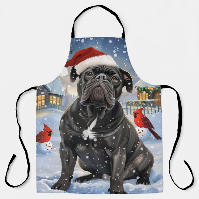 Cane Corso Winter Wonderland Christmas Joy Schürze (Vorderseite)
