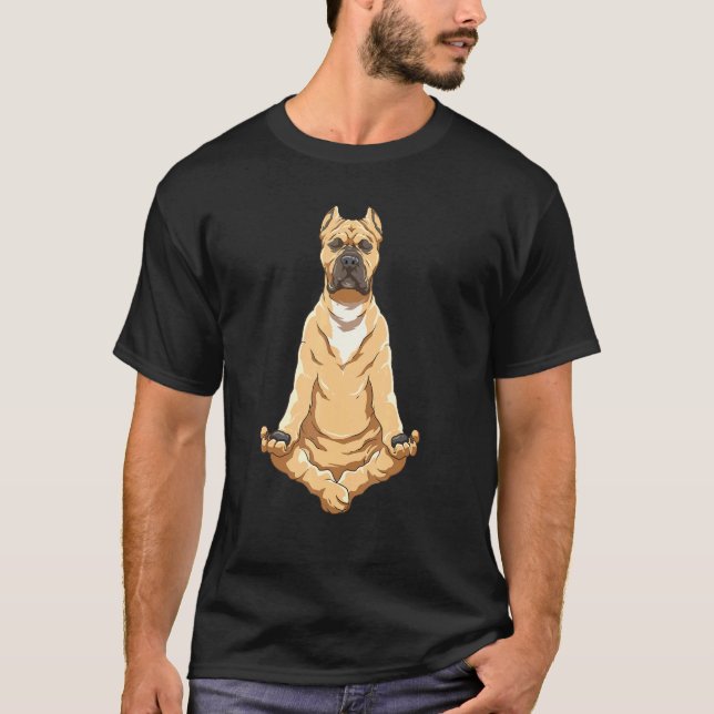 Cane Corso Yoga Hund T-Shirt (Vorderseite)