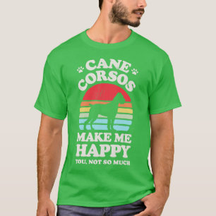 Cane Corsos macht mich glücklich Sunset Retro für  T-Shirt