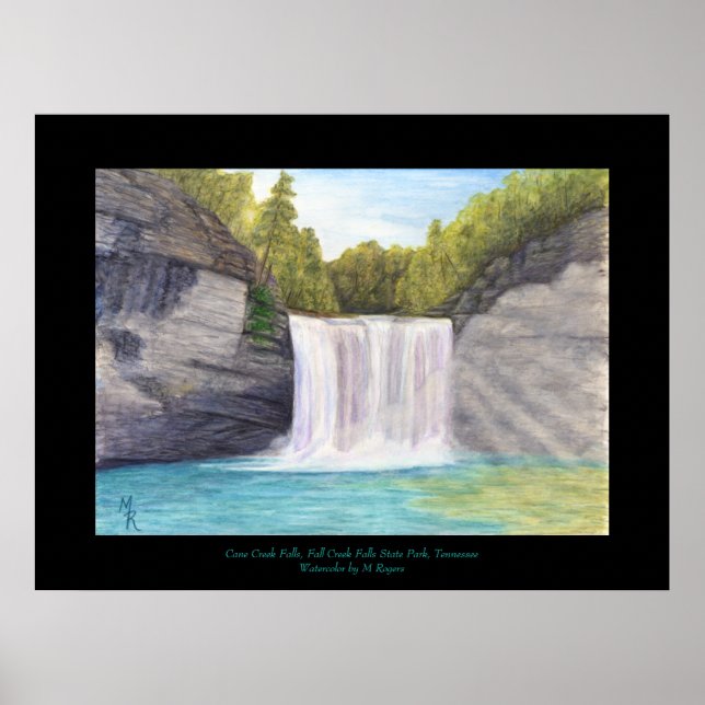 Cane Creek Falls - Fall Creek Falls Staat Park Poster (Vorne)