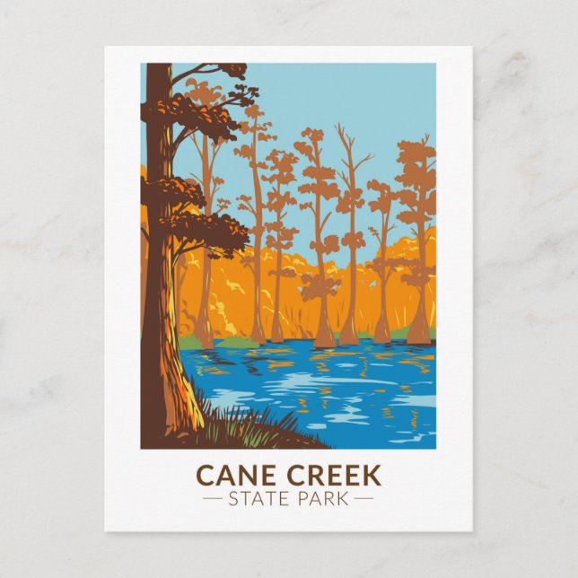 Cane Creek Staat Park Arkansas Vintag Postkarte (Vorderseite)
