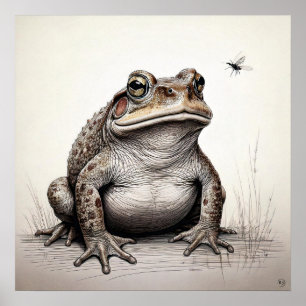 Cane Toad - Art Print Poster