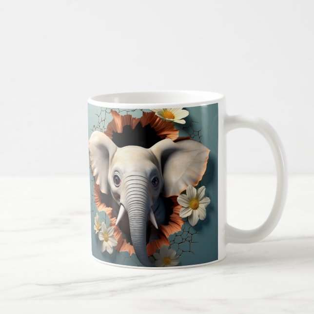 Caneca 3D Elefante Kaffeetasse (Rechts)