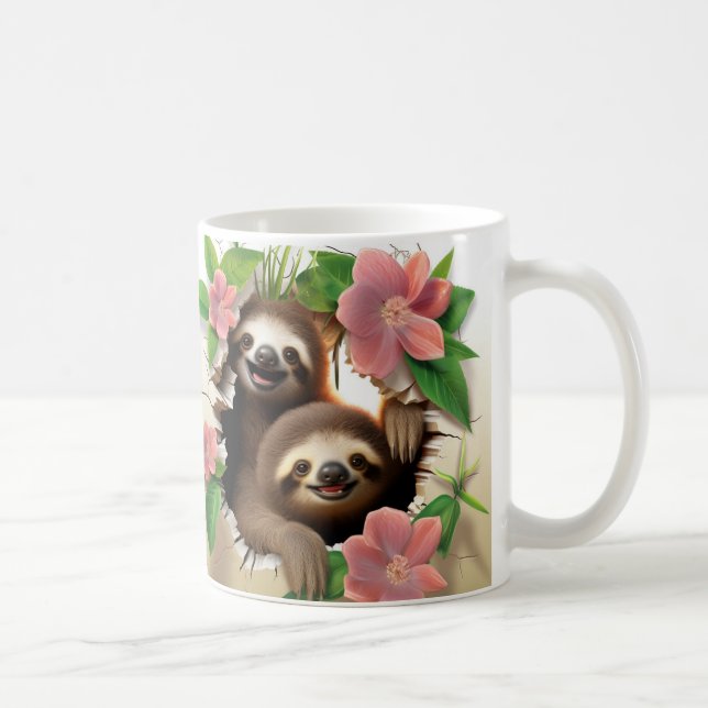 Caneca 3D Preguiça Kaffeetasse (Rechts)