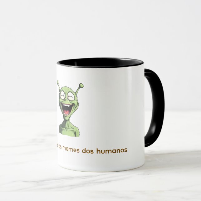 Caneca "Alien se divertindo"! Tasse (VorderseiteRechts)