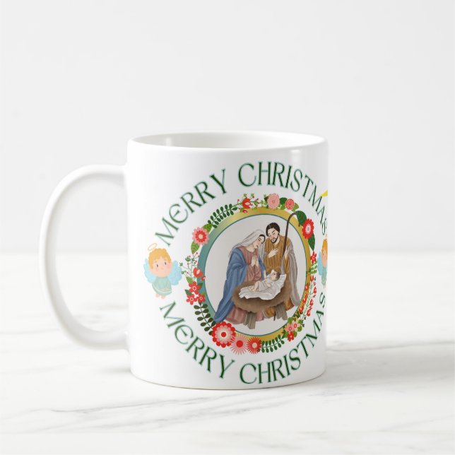 Caneca branca brilhante-Natal Kaffeetasse (Links)