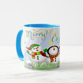 Caneca branca brilhante-Natal Tasse