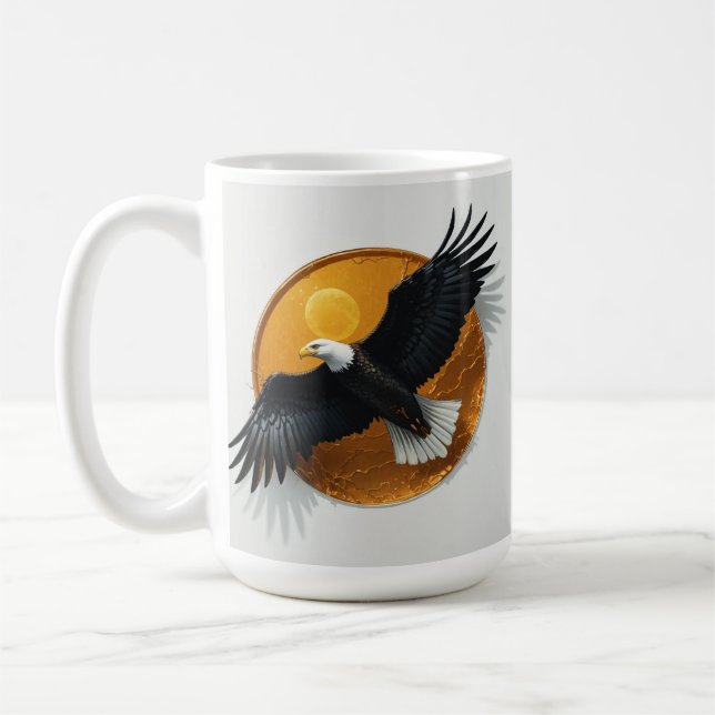 Caneca branca com design aguia  kaffeetasse (Links)