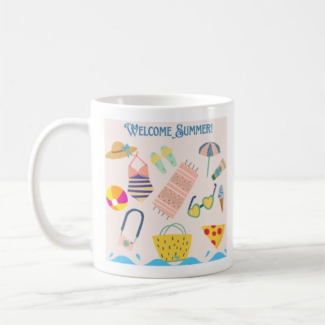 Caneca Café Chegada do Verão 11 oz Cerâmica W-PT  Kaffeetasse (Links)