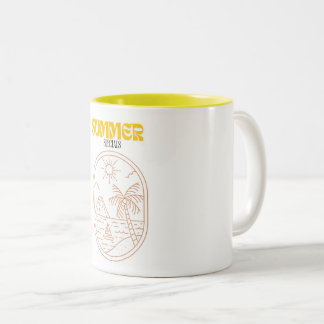 Caneca Café Chegada do Verão 11 oz Cerâmica W-PT Zweifarbige Tasse