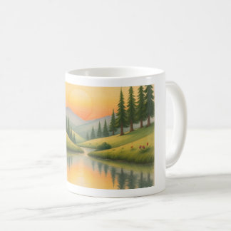 Caneca com paisagem de montanha kaffeetasse