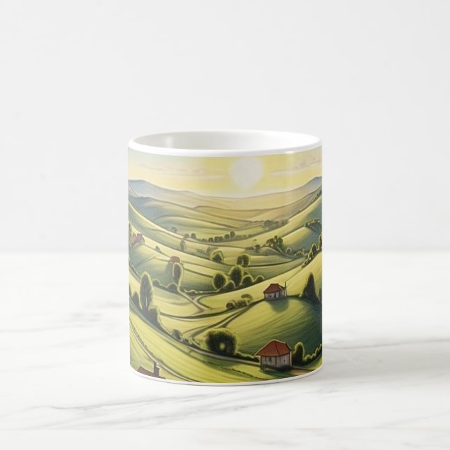 Caneca com paisagem do pôr do sol kaffeetasse (Mittel)