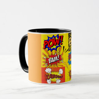 Caneca de Café Estilo Comic 11 oz Cerâmica WPT ZLE Tasse