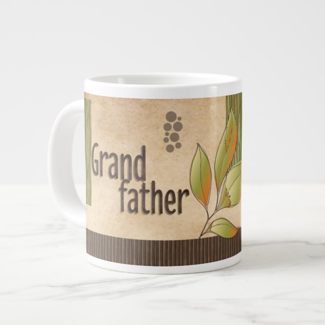 Caneca De Café Grande GRANDFATHER Vintag Jumbo-Tasse (Vorderseite Links)