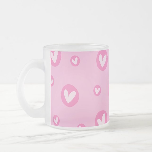 Caneca de Porcelana com Corações Mattglastasse (Links)
