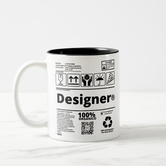Caneca Designer Zweifarbige Tasse (Links)
