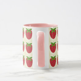 caneca estampada morango tasse