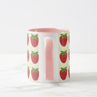 caneca estampada morango tasse