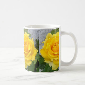 Caneca Flor Rosa Amarela Kaffeetasse