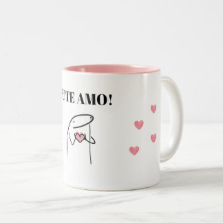 Caneca Flork EU TE AMO Zweifarbige Tasse