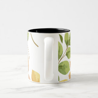 Caneca folhas zweifarbige tasse