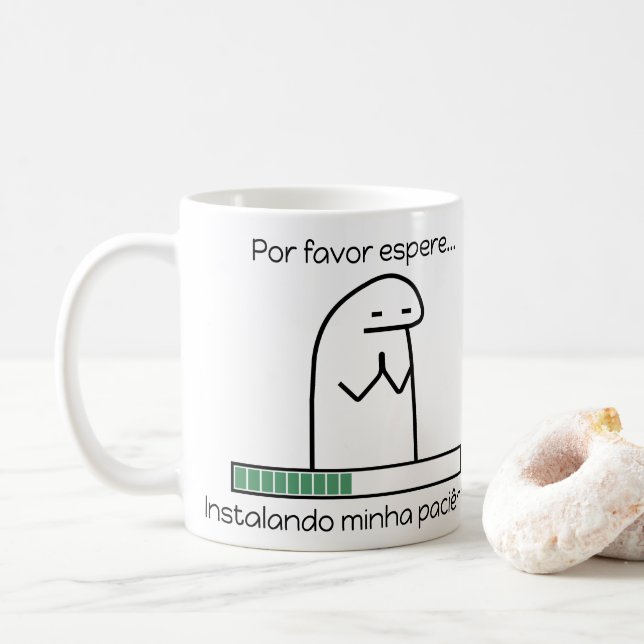Caneca - Instalando minha paciência Kaffeetasse (Mit Donut)