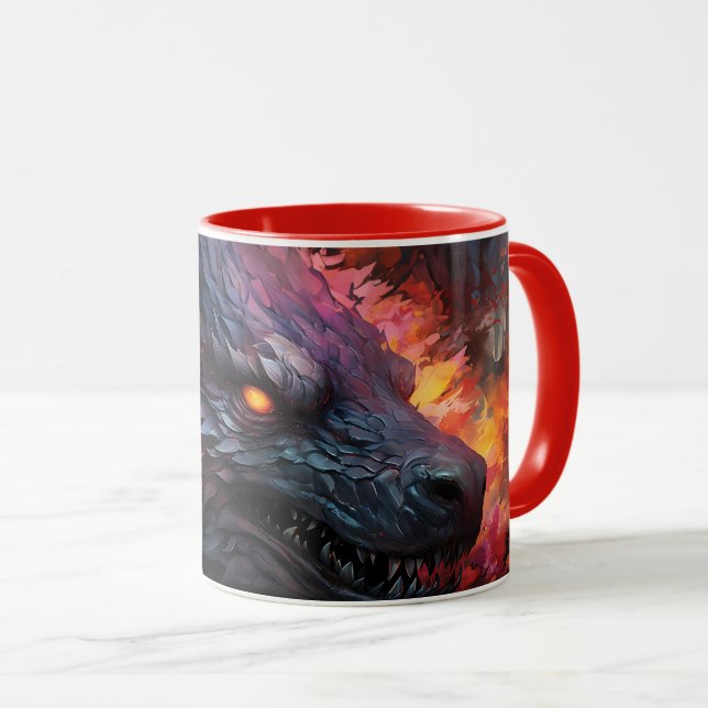 Caneca (Mug) Dragão Feroz Tasse (VorderseiteRechts)