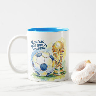 Caneca Paixão da Copa do Mundo Zweifarbige Tasse