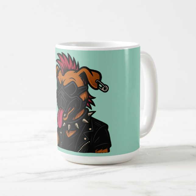 Caneca para café cachorro maluco kaffeetasse (VorderseiteRechts)