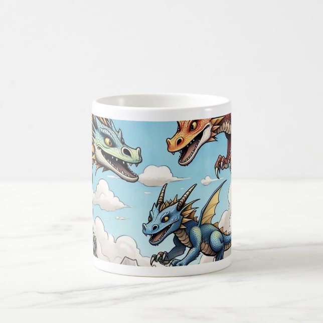 Caneca personalizada com desenho de dragões kaffeetasse (Mittel)