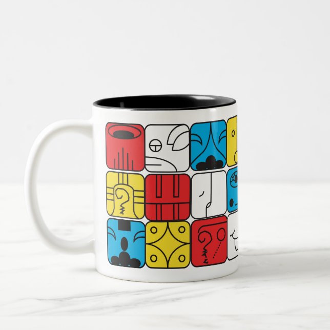 Caneca Tzolkin Kin 20 Selos Zweifarbige Tasse (Links)